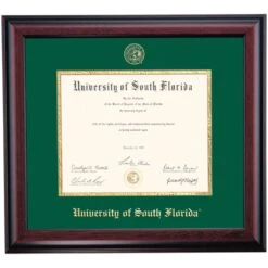 South Florida School Color Traditional Diploma Frame