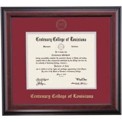 Centenary Louisiana School Color Traditional Diploma Frame