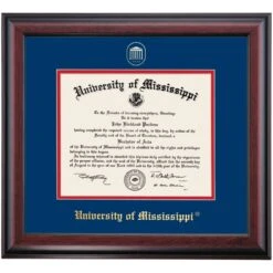 Mississippi School Color Traditional Diploma Frame
