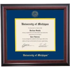 Michigan School Color Traditional Diploma Frame