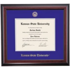 Kansas State School Color Traditional Diploma Frame