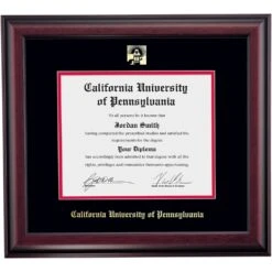 California Pennsylvania School Color Traditional For Graduate Diploma Frame
