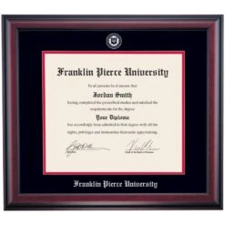 Franklin Pierce School Color Traditional For Doctoral Degree Diploma Frame