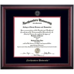 Northeastern School Color Traditional Diploma Frame
