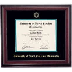 North Carolina Wilmington School Color Traditional Diploma Frame