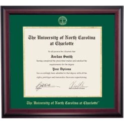 North Carolina At Charlotte School Color Traditional Diploma Frame