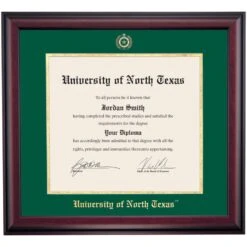 North Texas School Color Traditional Diploma Frame