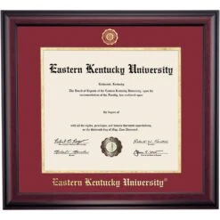 Eastern Kentucky School Color Traditional For Doctoral Diploma Frame