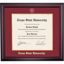 Texas State School Color Traditional Diploma Frame