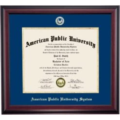 American Public University System School Color Traditional Diploma Frame
