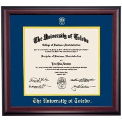 Toledo School Color Traditional For All Graduate Degrees Diploma Frame