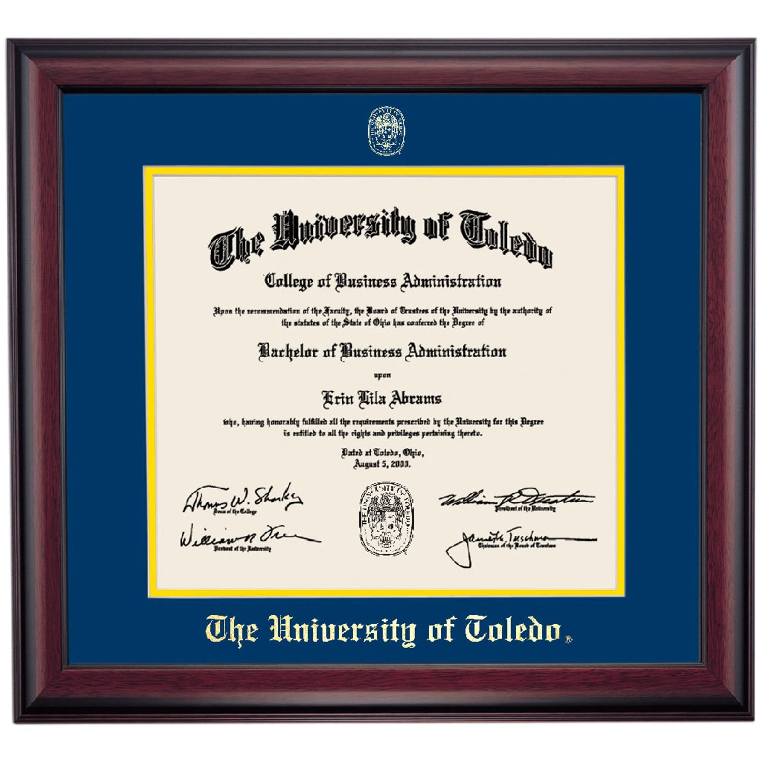 Toledo School Color Traditional for all Graduate Degrees Diploma Frame Toledo School Color Traditional For All Graduate Degrees Diploma Frame -Best Homeware Shop DS SHE T C7 NY UTO