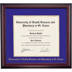 Doctorate Diploma University Of Health Sciences And Pharmacy In St Louis Traditional Frame In School Color
