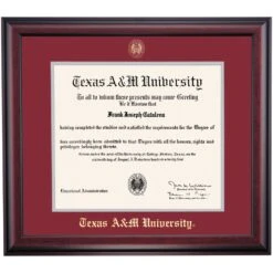 Texas A&M School Color Traditional Diploma Frame