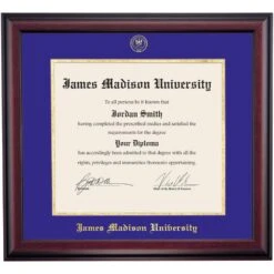 James Madison School Color Traditional Diploma Frame