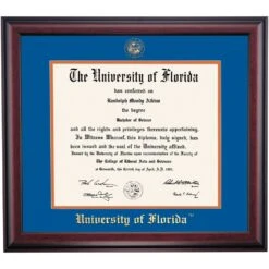 Florida School Color Traditional Diploma Frame