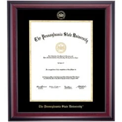 Penn State Traditional Diploma Frame For Law Degree