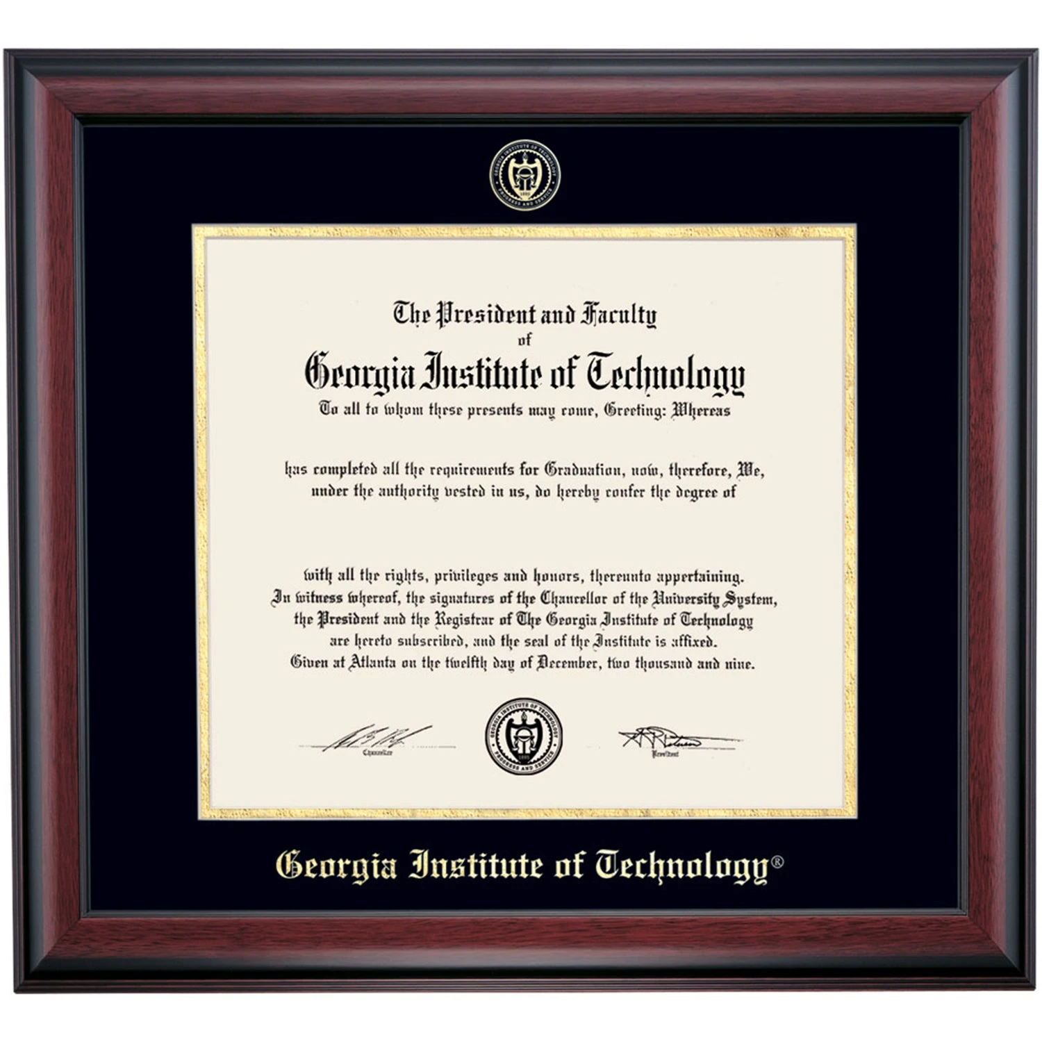 Georgia Institute of Technology School Color Traditional Diploma Frame Georgia Institute Of Technology School Color Traditional Diploma Frame -Best Homeware Shop DS SHE T C9 BG GAT