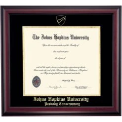 Johns Hopkins Peabody School Color Traditional Diploma Frame