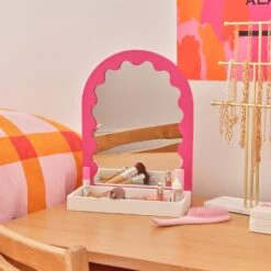 Beverly Vanity Wall Shelf -Best Homeware Shop Decor VanityMirrorPinkWhite