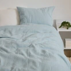 Cleo Arched Duvet Cover And Sham Set -Best Homeware Shop Duvet CleoArched TXL Blue 008