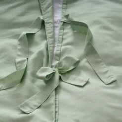 Samantha Tie Knot Duvet Cover And Sham Set -Best Homeware Shop Duvet MicrofiberTieKnot TXL Sage 004