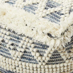 Handmade Fringe Textured Pouf -Best Homeware Shop Fringe Textured Pouf 008