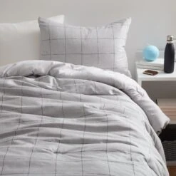 Jackson Grid Comforter And Sham Set