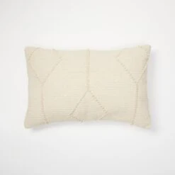 Handmade Bead Stitch Lumbar Pillow