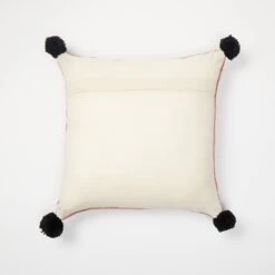 Handmade Stitched Detail Square Pillow -Best Homeware Shop Handmade Tassel Square Pillow Cover 010 1