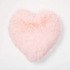 Sophia Heart Faux Fur Pillow -Best Homeware Shop Heart Faux Fur Pillow LightPink 16x16 006