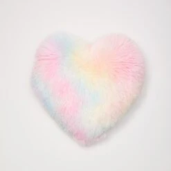 Sophia Heart Faux Fur Pillow