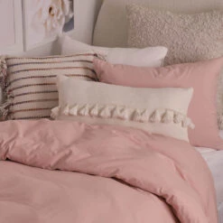 Harper Tassel Lumbar Pillow Cover -Best Homeware Shop IvoryTasselPillow