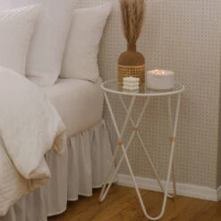 Kaia Painted Metal Side Table