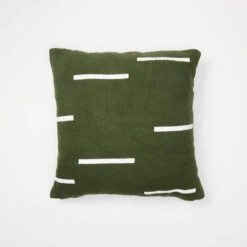 Kyra Mudcloth Square Pillow Cover -Best Homeware Shop Kyra Mudcloth Pillow Olive 003