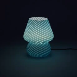 Mushroom Lamp -Best Homeware Shop Lamp Marbling Blue 007