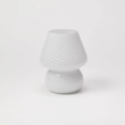 Mushroom Lamp -Best Homeware Shop Lamp Marbling White 006
