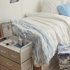 Leah Tie Dye Faux Fur Throw -Best Homeware Shop Lux 022