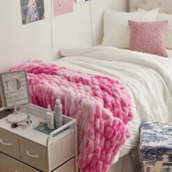 Leah Tie Dye Faux Fur Throw -Best Homeware Shop Lux 032