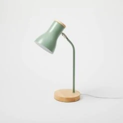 Remi Adjustable Desk Lamp -Best Homeware Shop Metal Wood Task Lamp Green 011