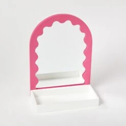Beverly Vanity Wall Shelf -Best Homeware Shop Mirror Shelf PinkWhite 002