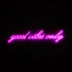 Good Vibes Only Neon Sign -Best Homeware Shop Neon GoodVibes Pink 010