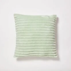 Jordan Plush Ribbed Square Pillow -Best Homeware Shop Pillow Jordan Sage 003