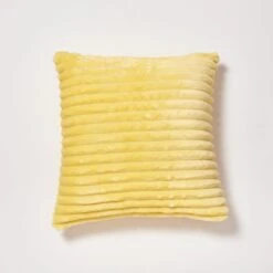 Jordan Plush Ribbed Square Pillow -Best Homeware Shop Pillow Jordan Sunshine 003