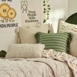 Phoebe Embroidered Stripe With Side Fringe Square Pillow Cover -Best Homeware Shop Pillows 12 b32d6084 f920 4c9d a653 958116afdb4d