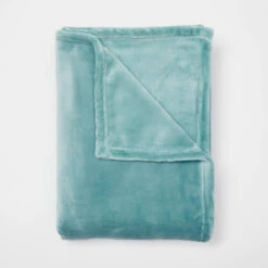 Rosie Plush Throw Blanket -Best Homeware Shop Plush Throw Aqua 006