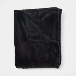 Rosie Plush Throw Blanket -Best Homeware Shop Plush Throw Black 002