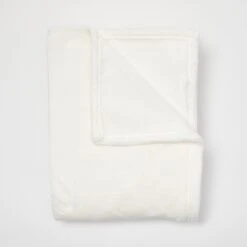 Rosie Plush Throw Blanket -Best Homeware Shop Plush Throw Ivory 002