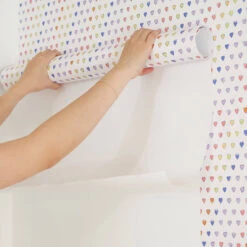 Roller Rabbit Disco Hearts Removable Wallpaper