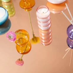 Paddywax Glass Ribbed Candle -Best Homeware Shop Realm ROMANCE 3 RGB